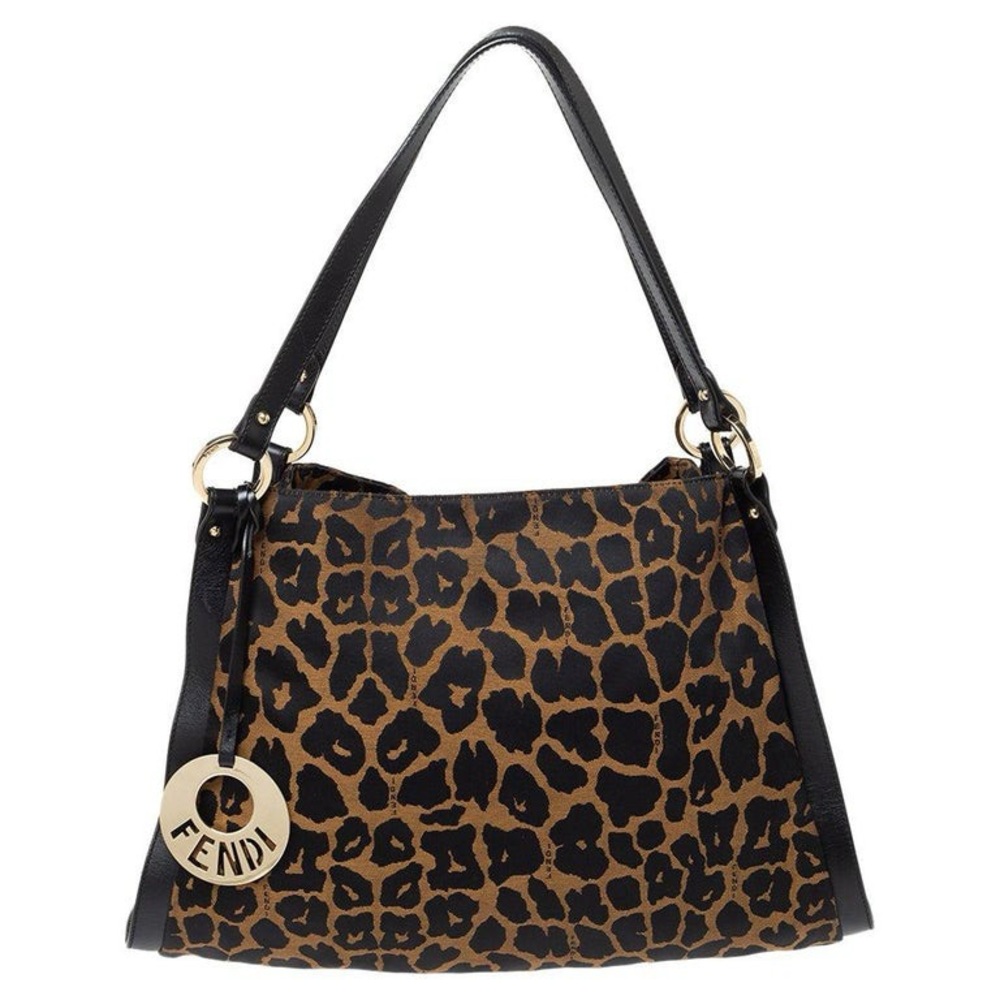 RARE Fendi Leopard Chef Shoulder Bag